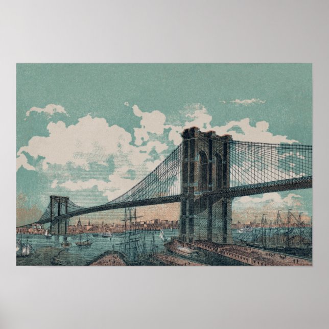 Brooklyn Bridge Poster Druck (Vorne)