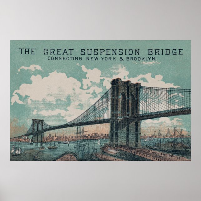 Brooklyn Bridge Poster Druck (Vorne)