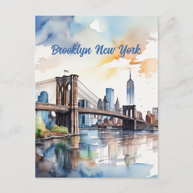 Brooklyn Bridge Postkarte (Vorderseite)
