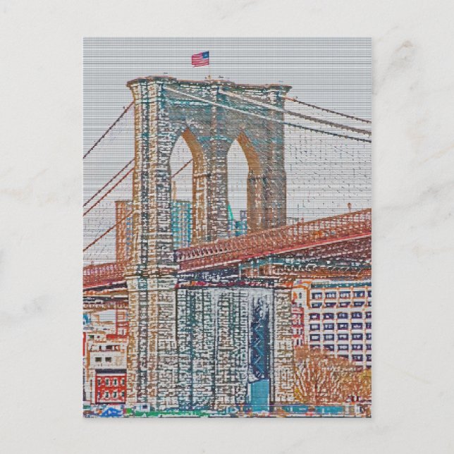 Brooklyn Bridge Postkarte (Vorderseite)