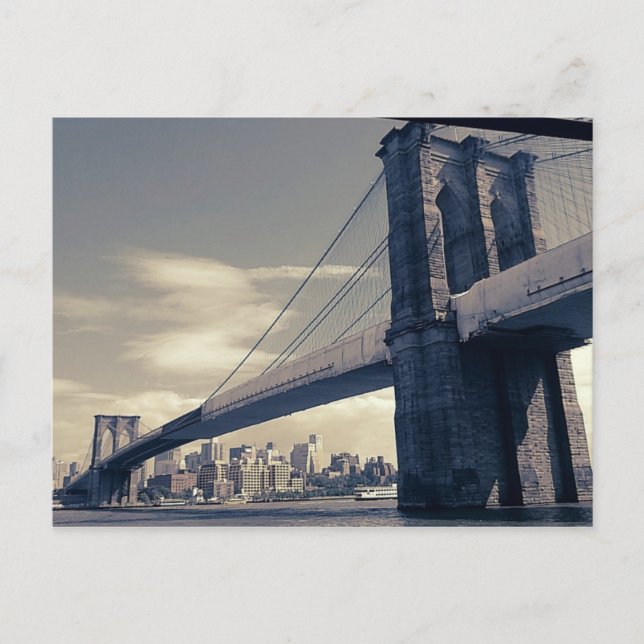 Brooklyn Bridge Postkarte (Vorderseite)