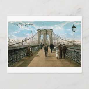 Brooklyn Bridge Promenade, New York City Postkarte