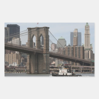 Brooklyn Bridge Rechteckiger Aufkleber