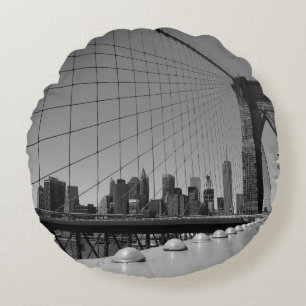 Brooklyn Bridge Rundes Kissen