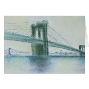 Brooklyn Bridge Serenity Kunst NYC Grußkarte