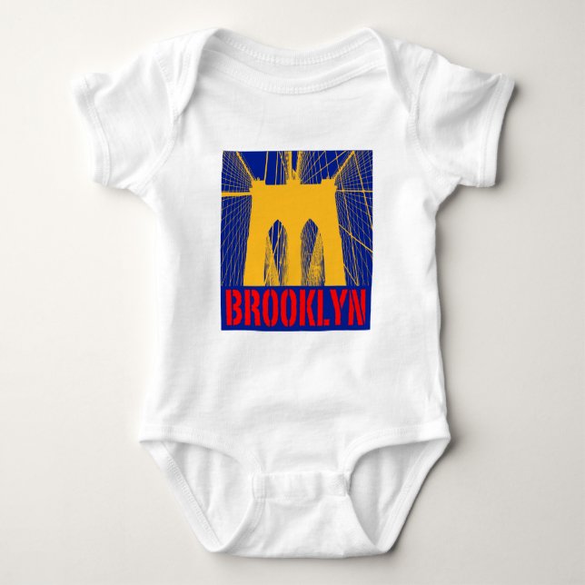 Brooklyn Bridge silhouette Baby T-shirt (Vorderseite)