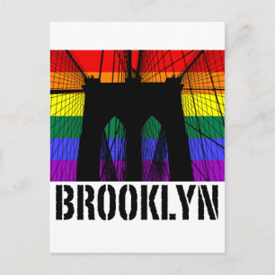 Brooklyn Bridge Silhouette Stolz 2 Postkarte