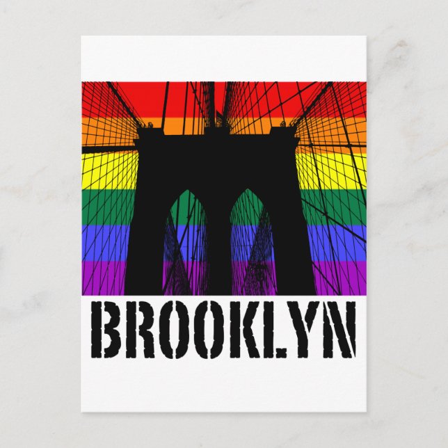 Brooklyn Bridge Silhouette Stolz 2 Postkarte (Vorderseite)