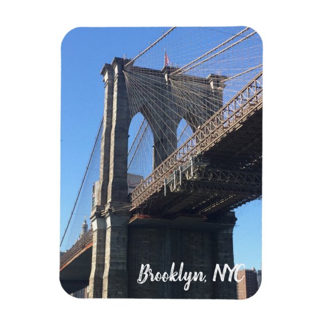 Brooklyn Bridge Sky New York City NYC Fotografy Magnet (Vertikal)