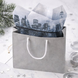 Brooklyn Bridge Sophisticated Urban Monochrome Seidenpapier