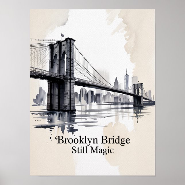 Brooklyn Bridge Still Magic Tinte Poster (Vorne)