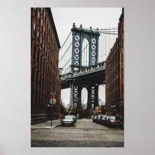 Brooklyn Bridge Street View Poster