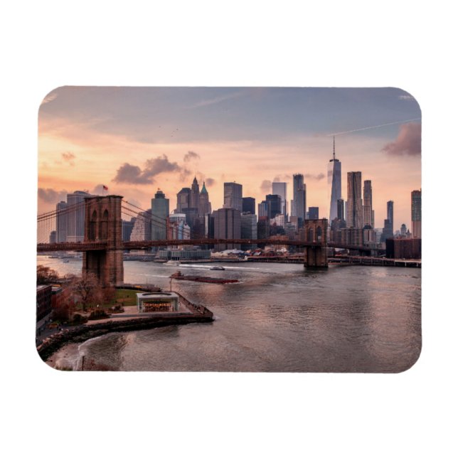 Brooklyn Bridge und Lower Manhattan Magnet (Horizontal)