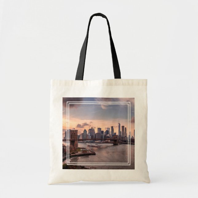 Brooklyn Bridge und Lower Manhattan Tragetasche (Vorne)
