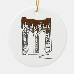 Brooklyn Bridge Valentine's Day Chocolate NYC Keramikornament