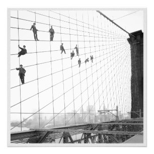 Brooklyn Bridge Vintage-Gemälde Fotodruck