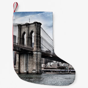 BROOKLYN BRIDGE WÄHREND DES TAGES KLEINER WEIHNACHTSSTRUMPF