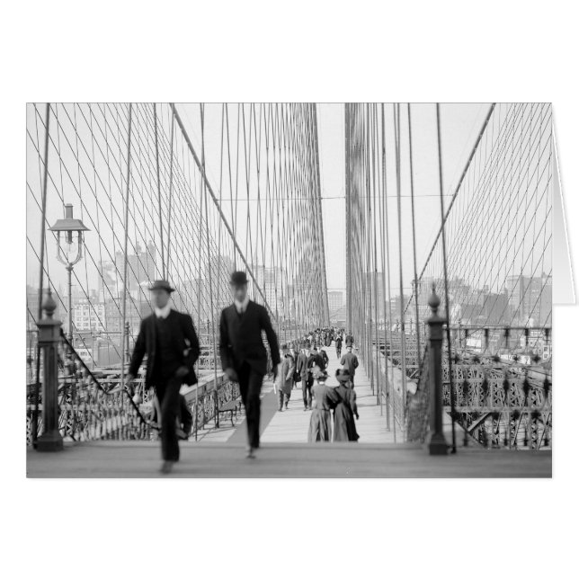 Brooklyn Bridge Walkway, 1905 (Vorderseite (Horizontal))