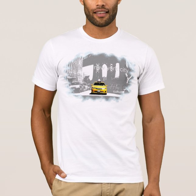 Brooklyn Bridge Yellow Taxi New York City Nyc T-Shirt (Vorderseite)