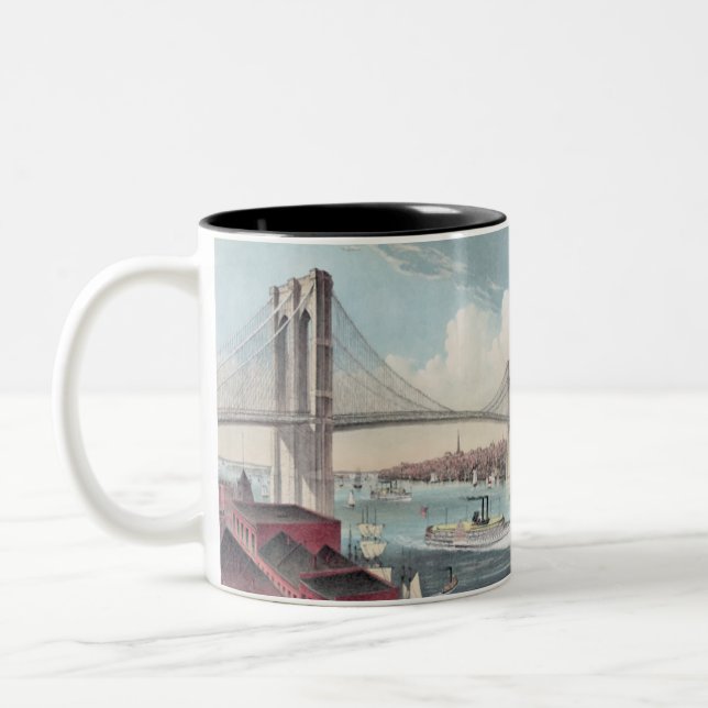 Brooklyn Bridge Zweifarbige Tasse (Links)