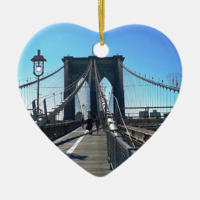 Brooklyn-Brücke 2 Keramik Ornament (Vorne)