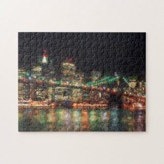 Brooklyn-Brücke am Nachtpuzzlespiel Puzzle