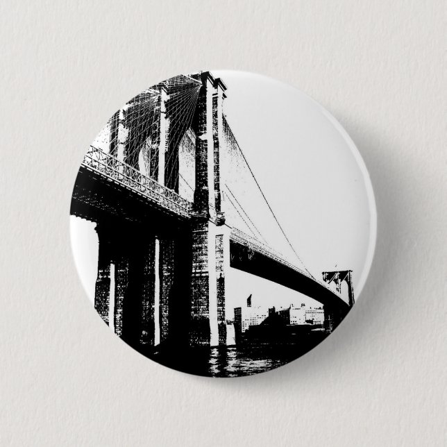 Brooklyn-Brücke Button (Vorderseite)