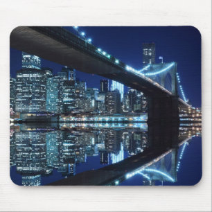 Brooklyn-Brücke nachts, New York City Mousepad