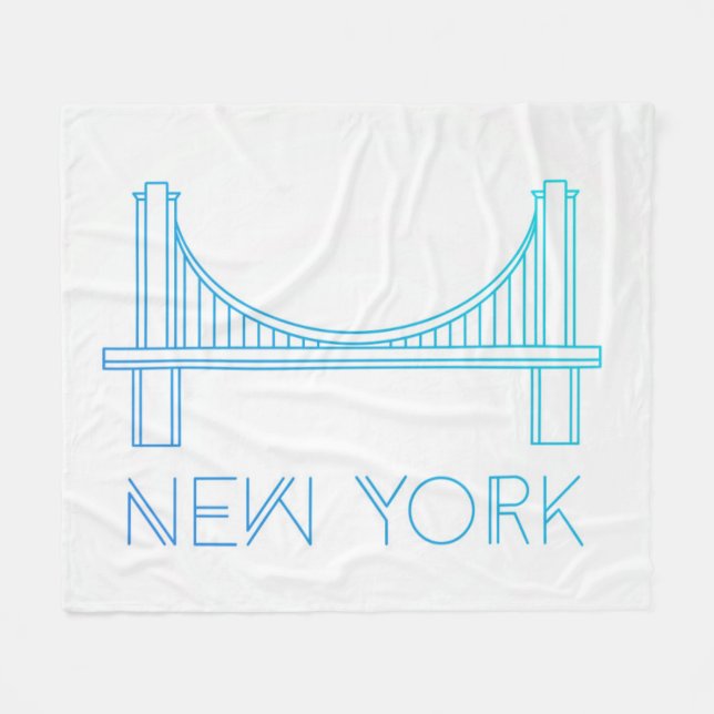 Brooklyn-Brücke | New York City Fleecedecke (Vorderseite (Horizontal))