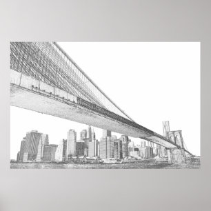 Brooklyn-Brücke, New York City Poster