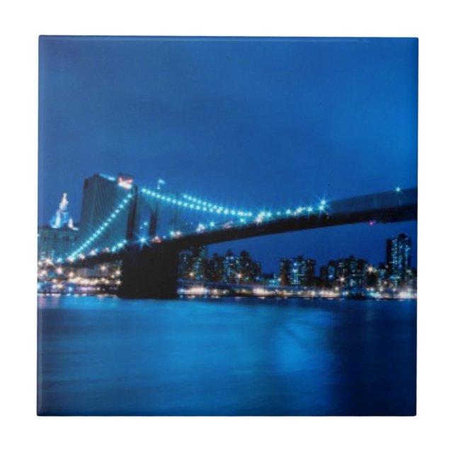 Brooklyn-Brücke, New York Fliese (Vorderseite)
