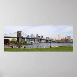 Brooklyn-Brücke panoramisch Poster