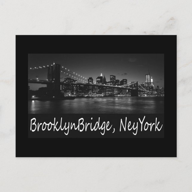 Brooklyn-Brücke Postkarte (Vorderseite)