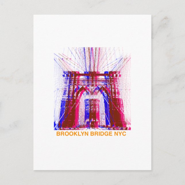 Brooklyn-Brücke Postkarte (Vorderseite)