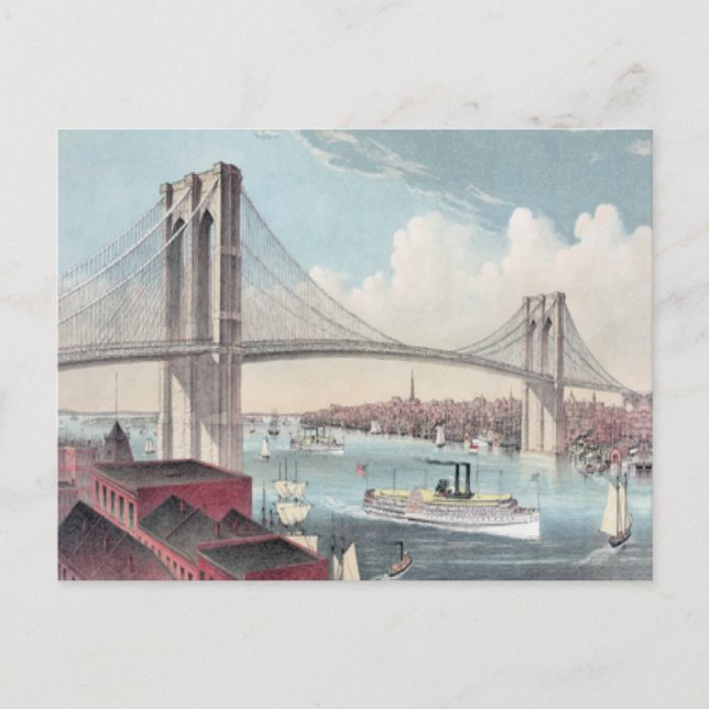 Brooklyn-Brücke Postkarte (Vorderseite)