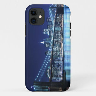 Brooklyn-Brücke und Manhattan-Skyline nachts Case-Mate iPhone Hülle