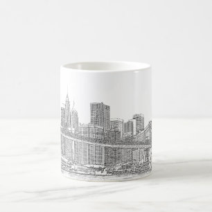 Brooklyn-Brücke und Manhattan-Skyline Tasse
