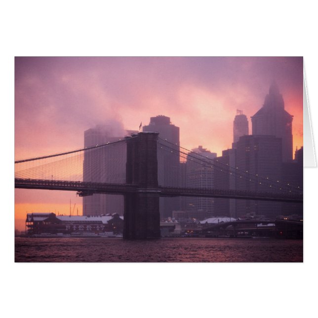 Brooklyn-Brücke während des Schneesturmes (Vorderseite (Horizontal))