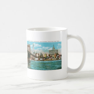 Brooklyn-Brücke, Woolworth und Municipal… Kaffeetasse
