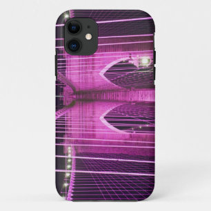 Brooklyn-Brücken-Lit lila Case-Mate iPhone Hülle