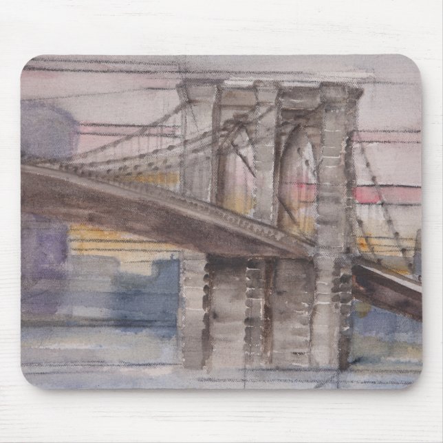 Brooklyn-Brücken-Mausunterlage Mousepad (Vorne)