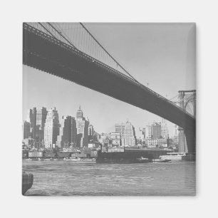 Brooklyn-Brücken- und Manhattan-Skyline New York Magnet