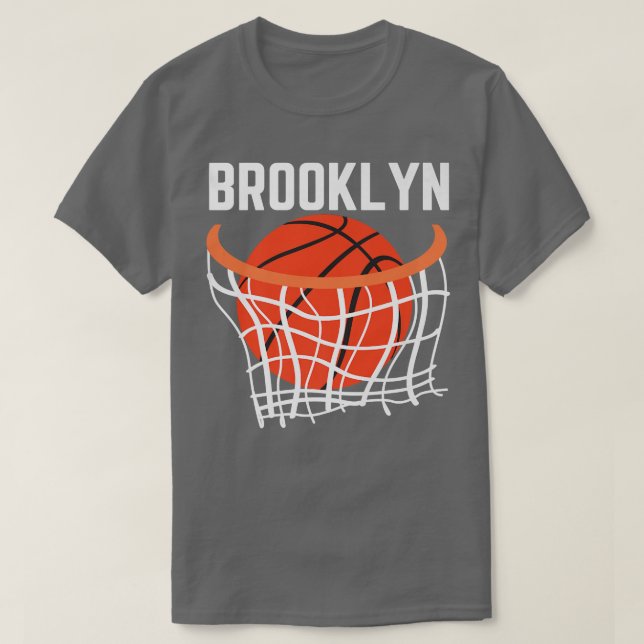 Brooklyn City new york Basketball net Grafik Split T-Shirt (Design vorne)