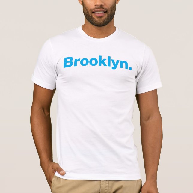 Brooklyn (cyan-blau) T-Shirt (Vorderseite)