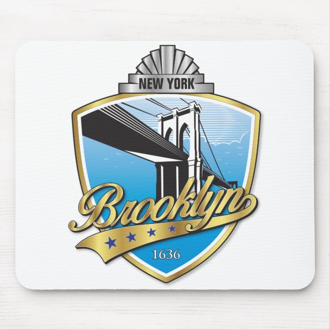 Brooklyn Design Gold Mousepad (Vorne)