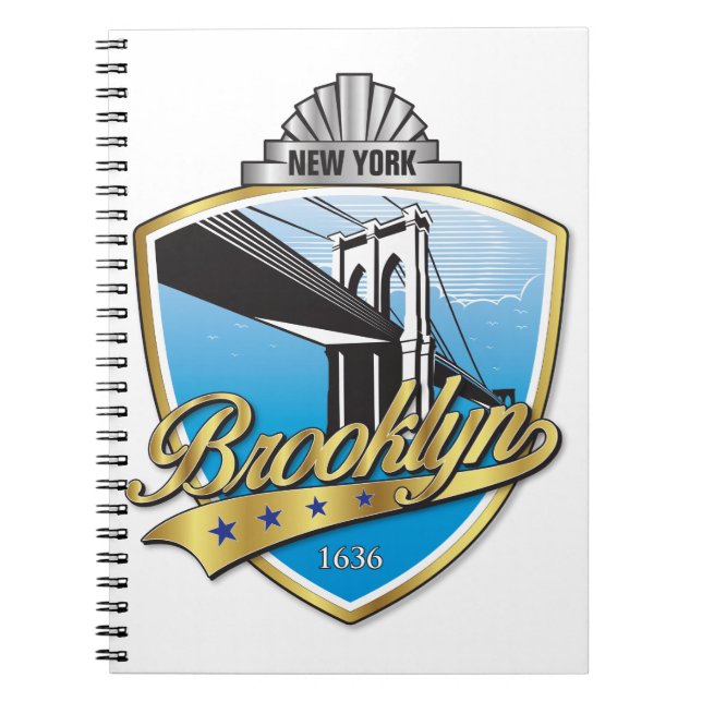 Brooklyn Design Gold Notizblock (Vorderseite)