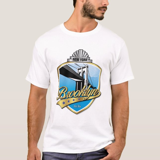 Brooklyn Design Gold T-Shirt (Vorderseite)