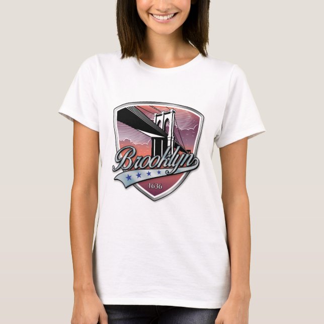 Brooklyn Design Silber T-Shirt (Vorderseite)