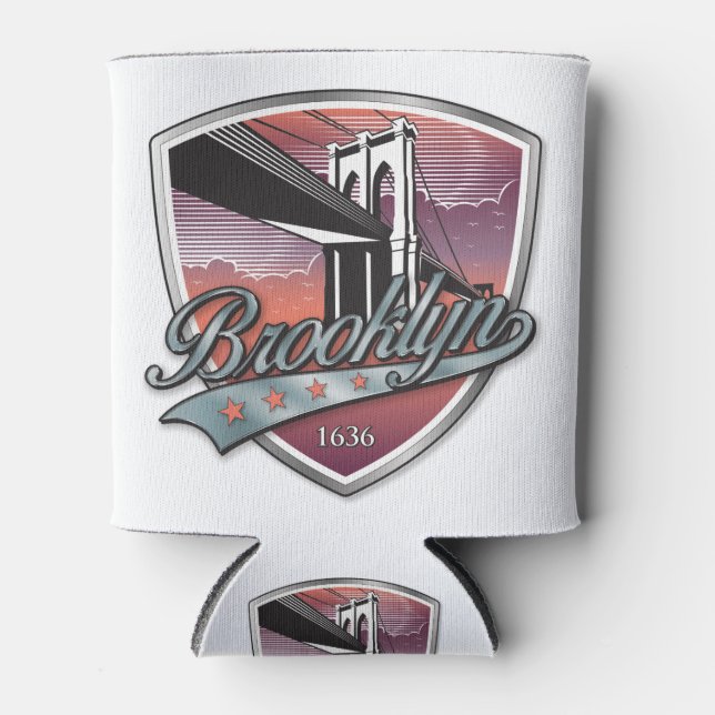 Brooklyn Design Silver Metallic Dosenkühler (Vorderseite)