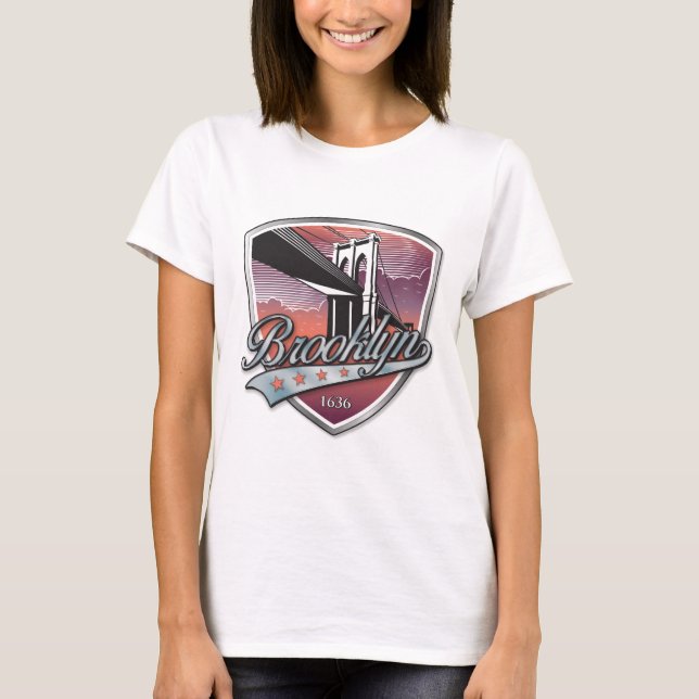 Brooklyn Design Silver T-Shirt (Vorderseite)
